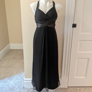 Aiadan Mattox black crisscross black dress.